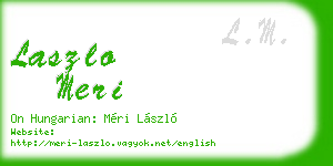 laszlo meri business card