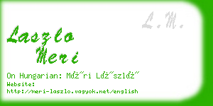 laszlo meri business card